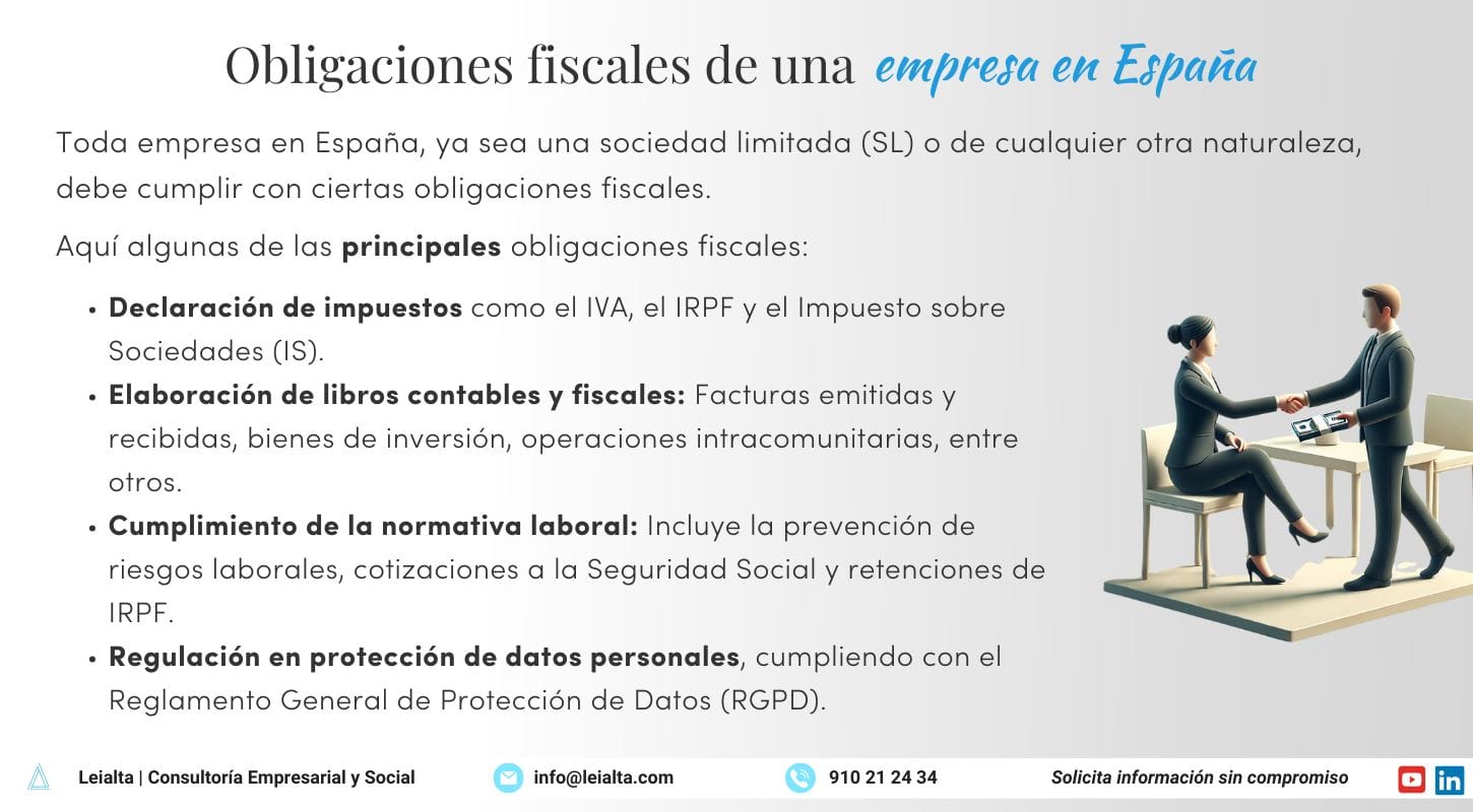 Obligaciones fiscales de una empresa en España