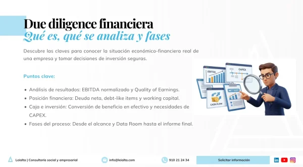 Due diligence financiera: qué es, qué se analiza y fases