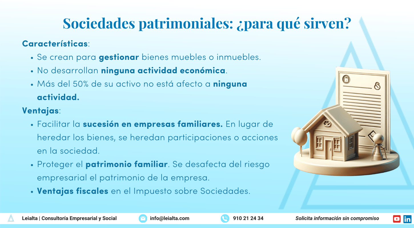 Ventajas de la sociedad patrimonial para el alquiler de inmuebles