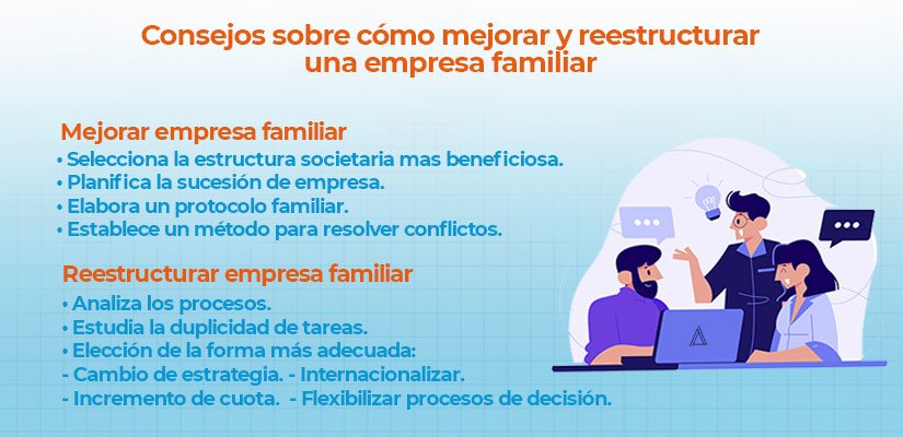 Consejos para mejorar y reestructurar una empresa familiar