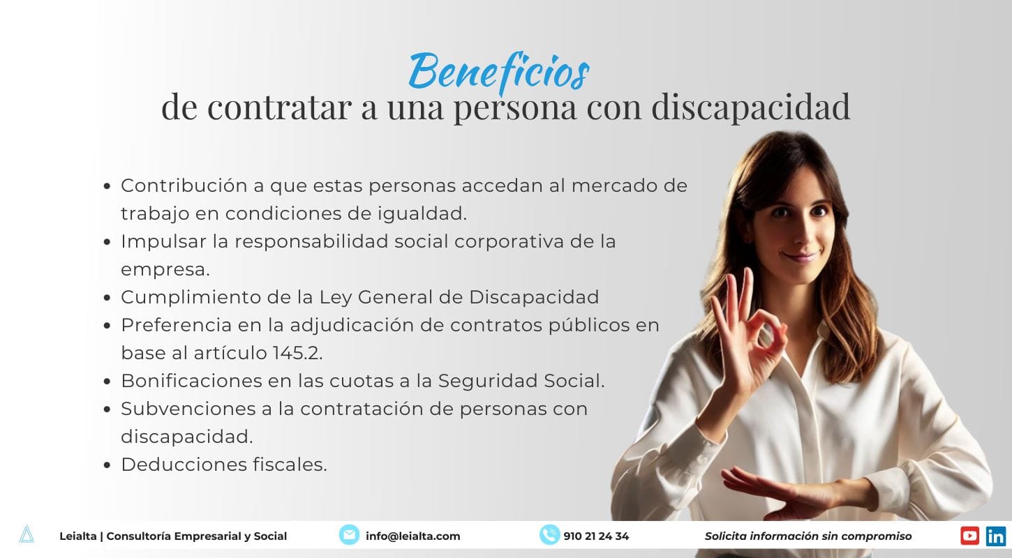 Beneficios de contratar a una persona con discapacidad
