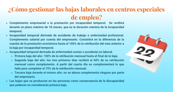 Cómo gestionar las bajas laborales en los centros especiales de empleo by Leialta