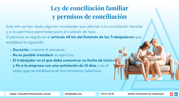 Ley de conciliación familiar y permisos de conciliación por Leialta