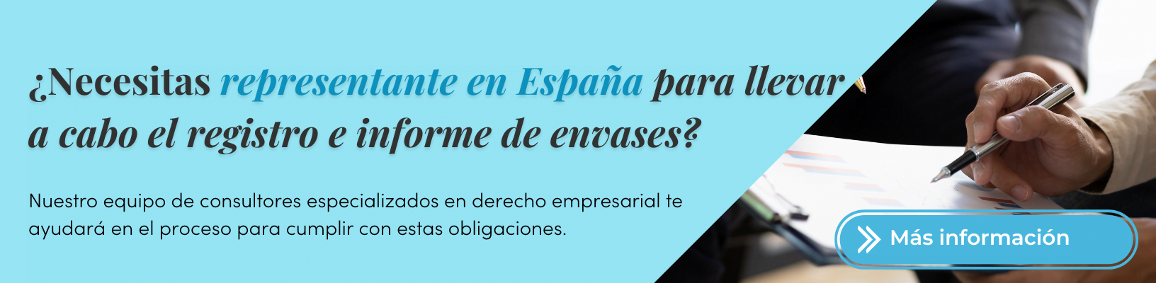 ¿Necesitas representante en España para llevar a cabo el registro e informe de envases?
