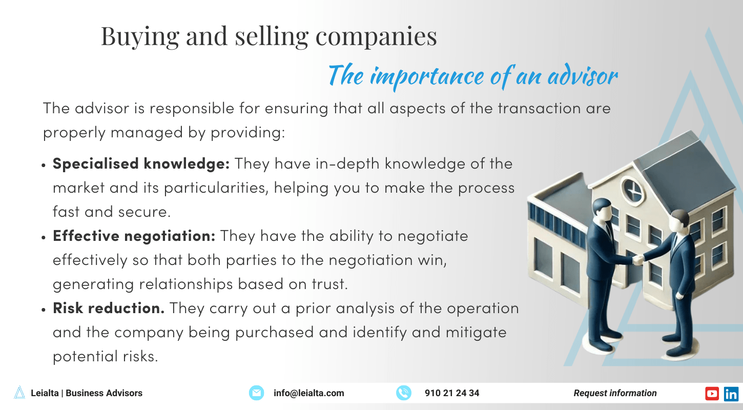 The importance of an advisor in the process of buying and selling companies