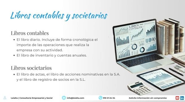 Libros contables y societarios