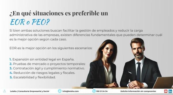 Situaciones en las cuales es preferible un EOR o PEO