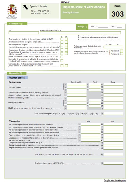 Como rellenar modelo 303 online
