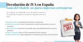 Cómo recuperar el IVA soportado en España por empresas extranjeras: modelo 361 Modelo 361 para la devolución del IVA soportado en España por empresas extranjeras
