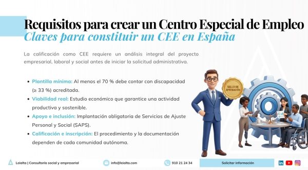 Requisitos para crear un Centro Especial de Empleo en España