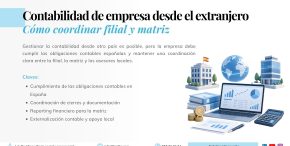Cómo gestionar la contabilidad de una empresa española desde el extranjero Gestiona la contabilidad en España, los cierres y el reporting financiero aunque la dirección esté en otro país.
