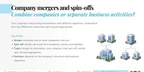 Company mergers and spin-offs: differences, types and when they are used Company mergers and spin-offs